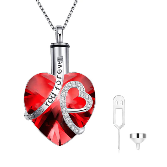 Sterling Silver Heart URN Necklace