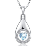 Sterling Silver Teardrop Urn Necklace
