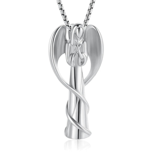 Serene Angel Cremation Necklace - Memorial Ash Holder