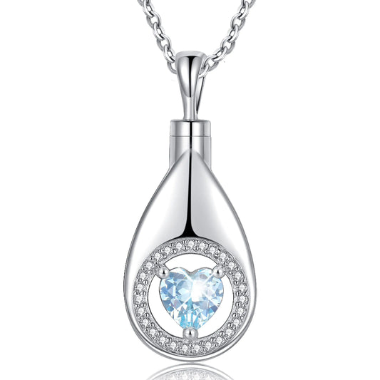 Sterling Silver Teardrop Urn Necklace
